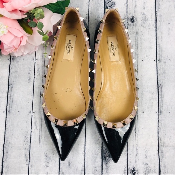 Valentino Shoes - Valentino Rock Stud Studded Flats